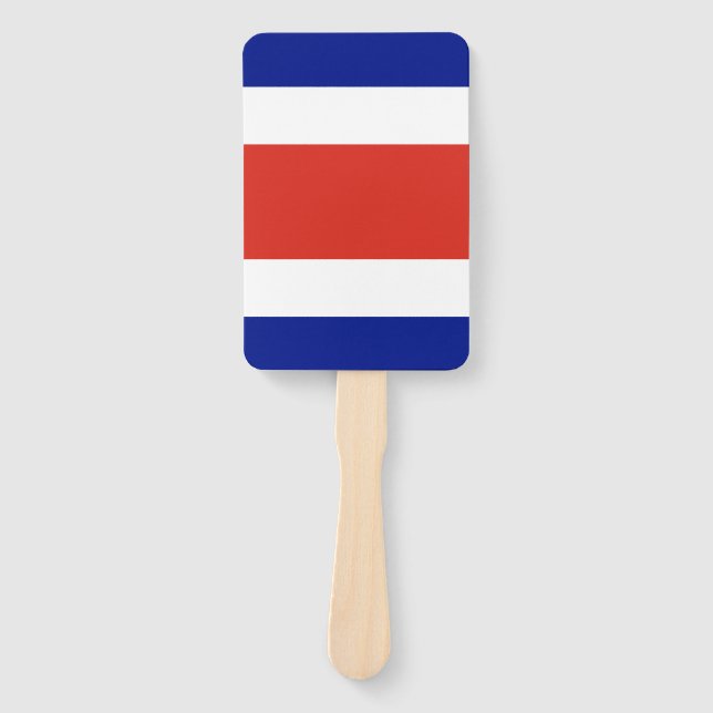 Set eines Handfans mit der Flagge Costa Ricas Fächer (Vorderseite)