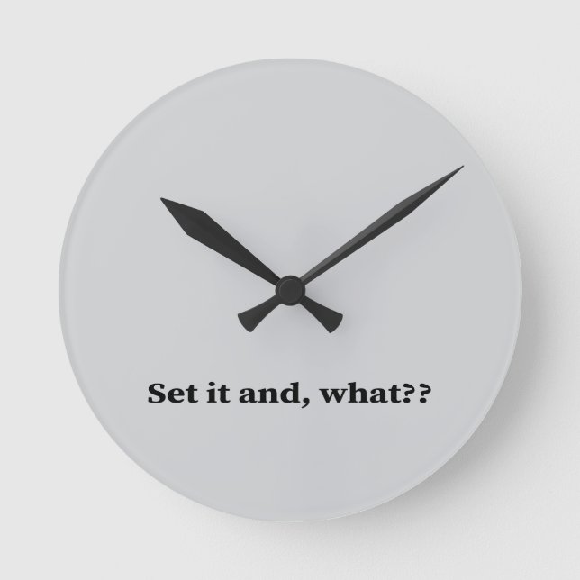Set es und, was? runde wanduhr (Vorderseite)