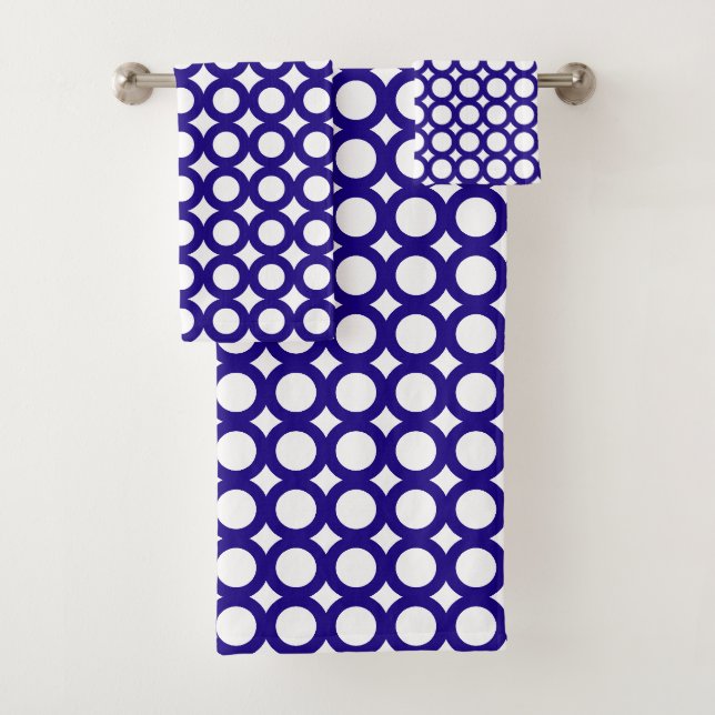 Set für Badehandtücher in modernen Navy Blue und W (Insitu)