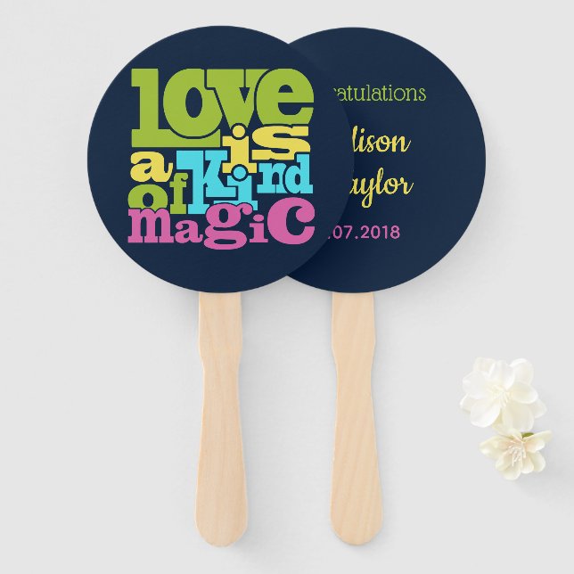 Set für benutzerdefinierte Liebe Fächer (Vorne und Hinten)