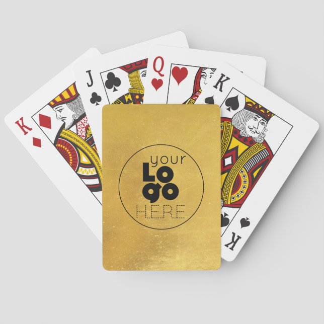 Set für benutzerdefiniertes Firmenlogo Gold-Messin Spielkarten (Rückseite)