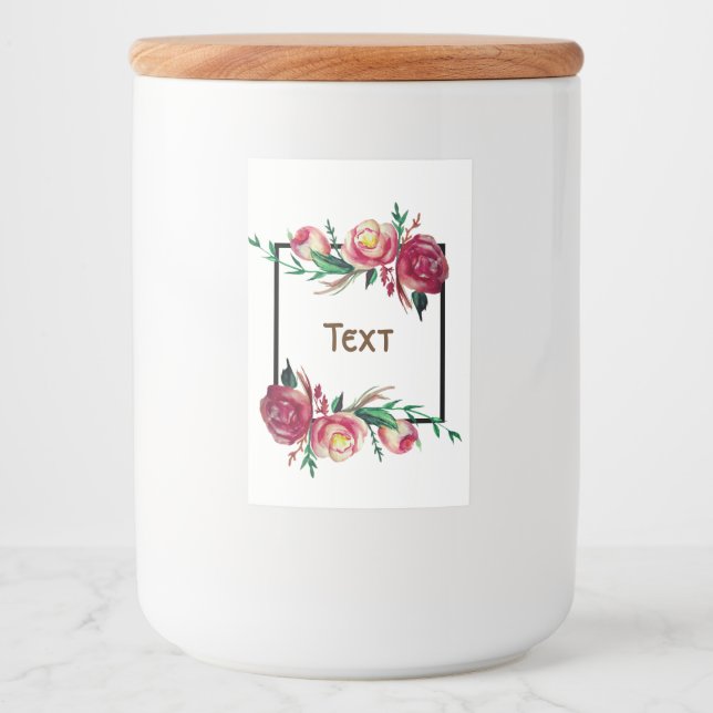 Set für Blumenkost und -getränke Lebensmitteletikett (Vorderseite)