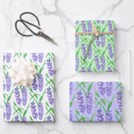 Set für das Fackelpapier für Lavendel Geschenkpapier Set