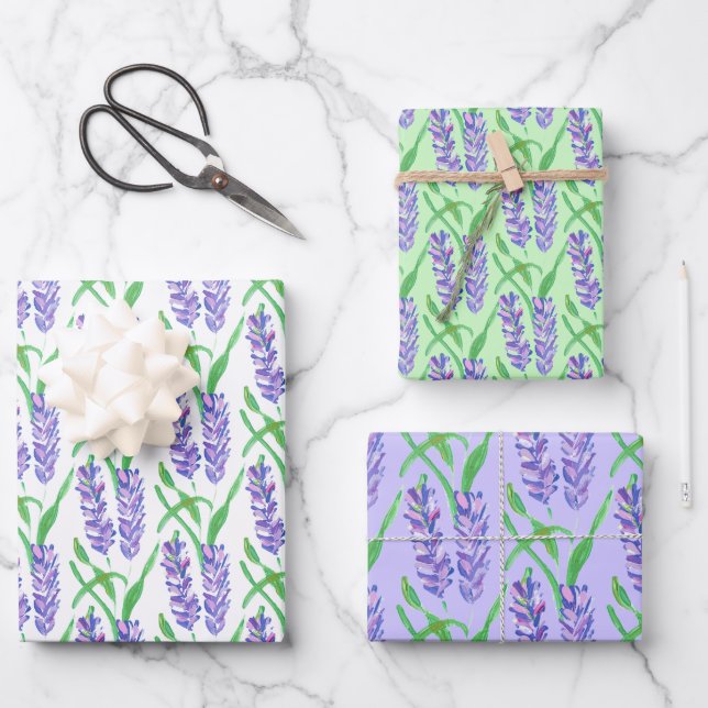 Set für das Fackelpapier für Lavendel Geschenkpapier Set (Vorderseite)