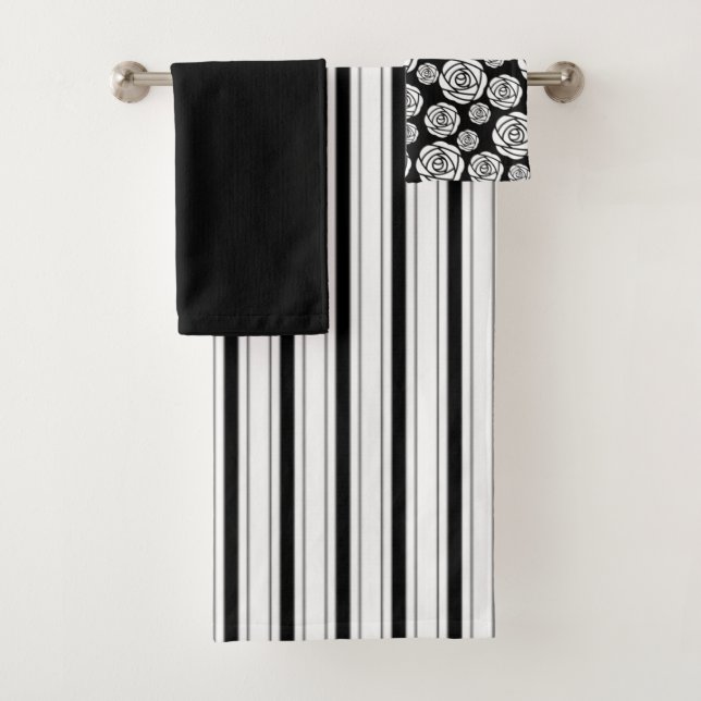 Set für das Schwarz-Weiß-Badehandtuch (Insitu)