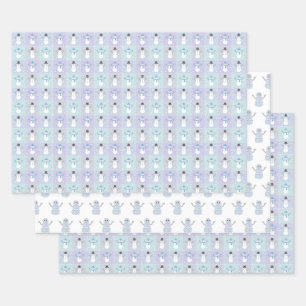 Set für das Winterquilt-Papier Geschenkpapier Set