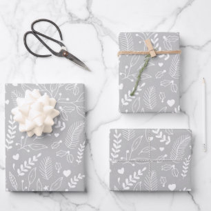Set für das Wrapping von Urlaubspapieren mit 3 Blä Geschenkpapier Set