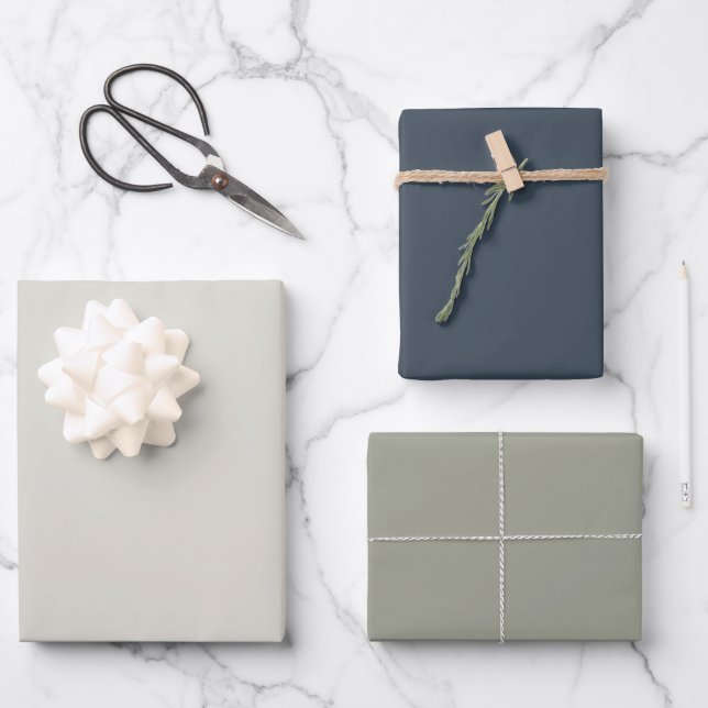Set für die Umrandung der neutralen Farbpalette Geschenkpapier Set (Vorderseite)