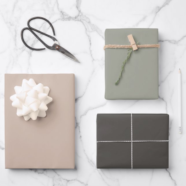Set für die Umrandung der neutralen Farbpalette Geschenkpapier Set (Vorderseite)