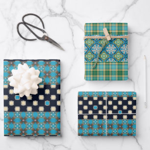 Set für Flachfolienpapier für Designer 3 Geschenkpapier Set