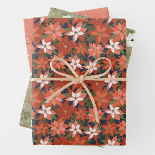 Set für Flachpapier für den Winter-Blumenwaschpapi Geschenkpapier Set