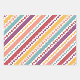 Set für Flansche und Streifen, aus Papier, flach,  Geschenkpapier Set