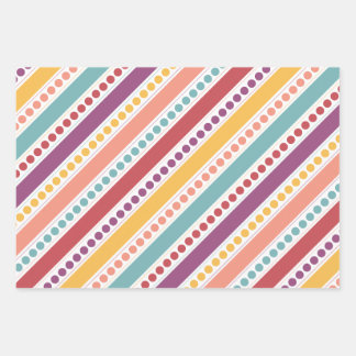 Set für Flansche und Streifen, aus Papier, flach,  Geschenkpapier Set