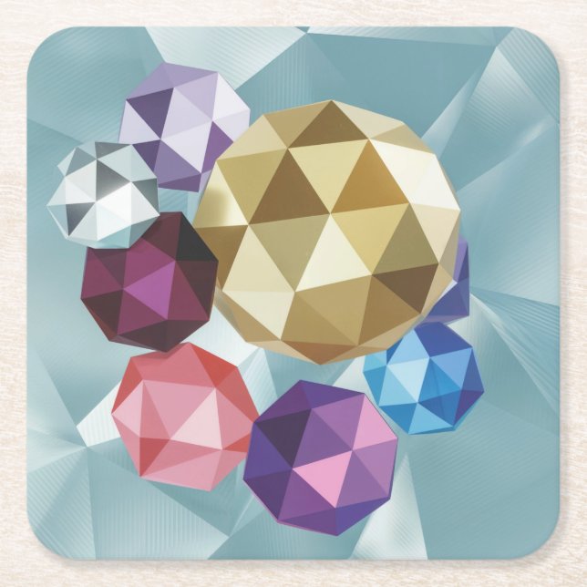 Set für geometrische Formen des Untersetzer (Vorderseite)