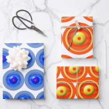 Set für Geschenke - Konzentrische Kreise in Muster