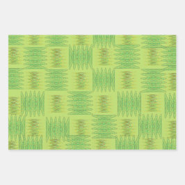 Set für grüne Überdeckungspapiere Geschenkpapier Set