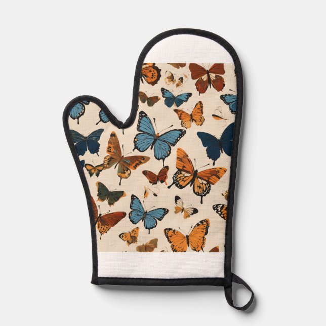 Set für hitzebeständige Ofen-Mitte und Potthalter Ofenhandschuh (Vorderseite)