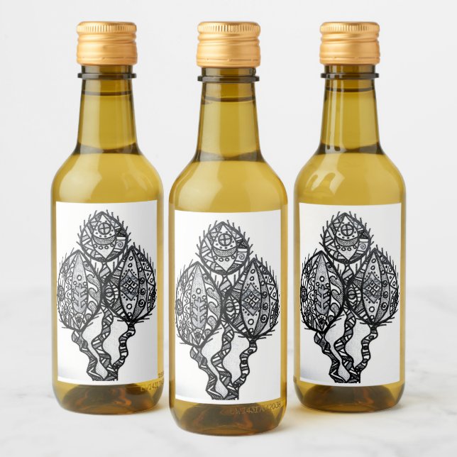 Set für Lebensmittel und Getränke Weinetikett (Flaschen)