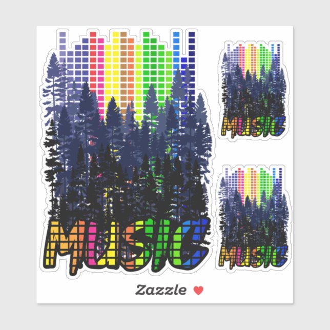 Set für Musikdesign-Sticker Aufkleber (Blatt)