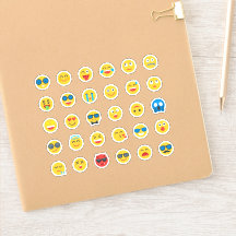 Set für niedliche Emoji-Sticker