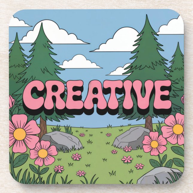 Set für niedliche Kreative Affirmation Untersetzer (Vorderseite)