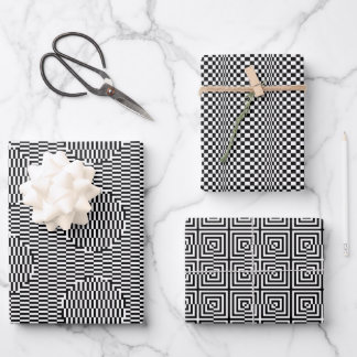 Set für optische Illusion Geschenkpapier Set
