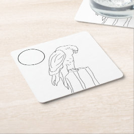Set für Papier-Untersetzer - FALKEN Rechteckiger Pappuntersetzer