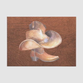 Set für Tissue Paper (2) Cowboy-Hut und Boot Seidenpapier