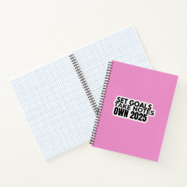 Set Goals. Take Notes. 2025 Notebook Notizbuch