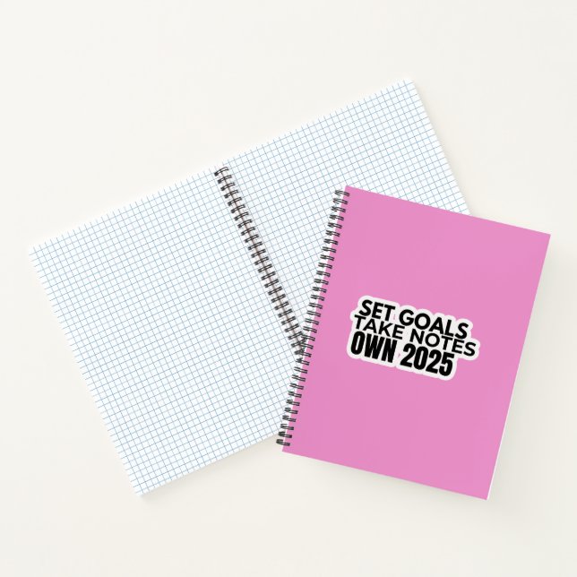 Set Goals. Take Notes. 2025 Notebook Notizbuch (Innenseite)