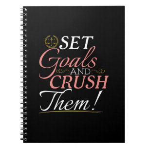 Set Goals und Crush Thread Quote Notizblock