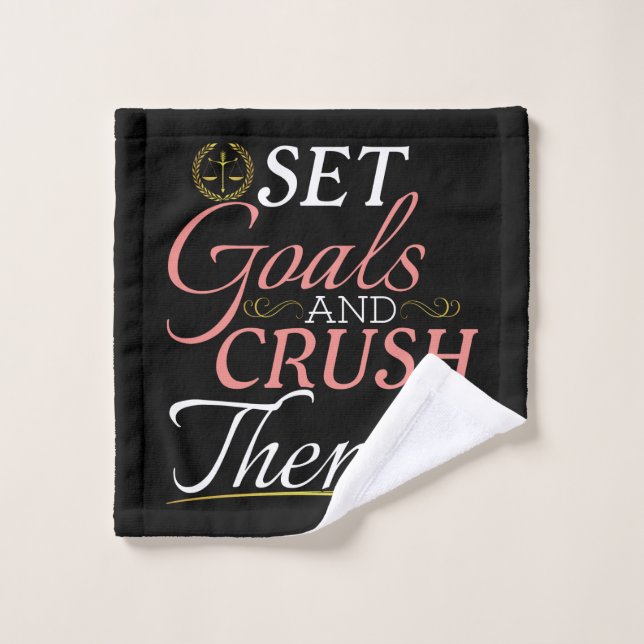 Set Goals und Crush Thread Quote Waschlappen (Waschlappen)