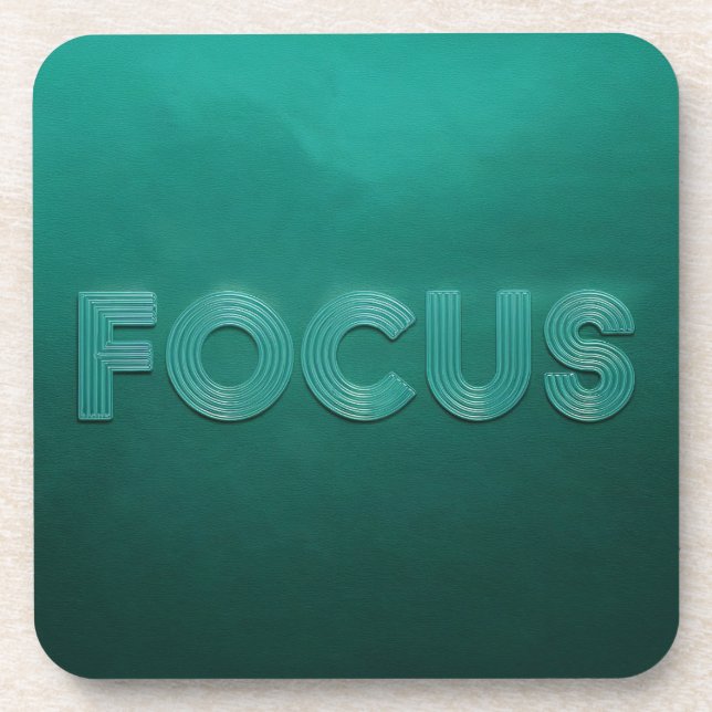 Set "Green Focus Affirmation Untersetzer" Getränkeuntersetzer (Vorderseite)