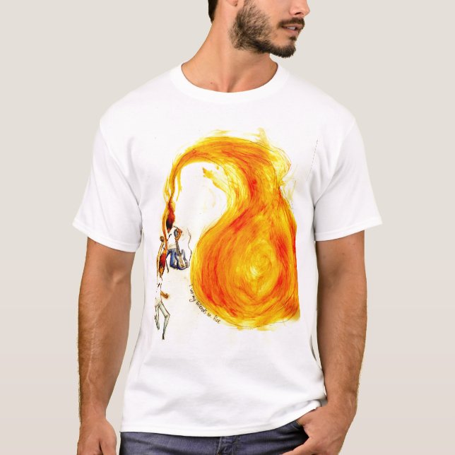 Set I meine Freunde auf Feuer T-Shirt (Vorderseite)