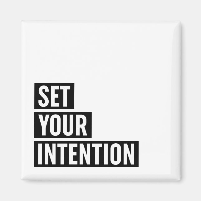 Set Ihre Absicht Typografie Magnet (Vorne)