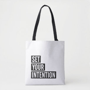 Set Ihre Absicht Typografie Tasche