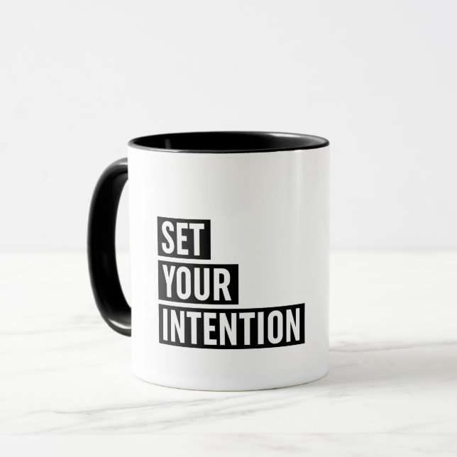 Set Ihre Absicht Typografie Tasse (Vorderseite Links)