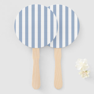 Set Lüfter Baby Blau & Weiß Streifen Fächer