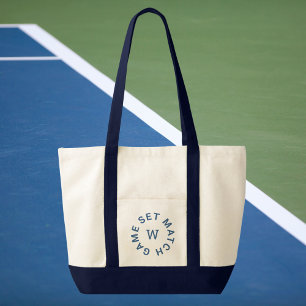 Set Match Blue Monogram Navy Trim Tennis Tragetasche