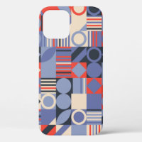 Set mit geometrischen Retroabdeckung. Bauhaus Retr