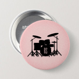 Set-Musikdesign rosa Button