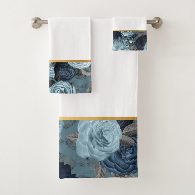 SET "NAVING FRRING FLORAL BADEZIMMER TOWEL" (Insitu)