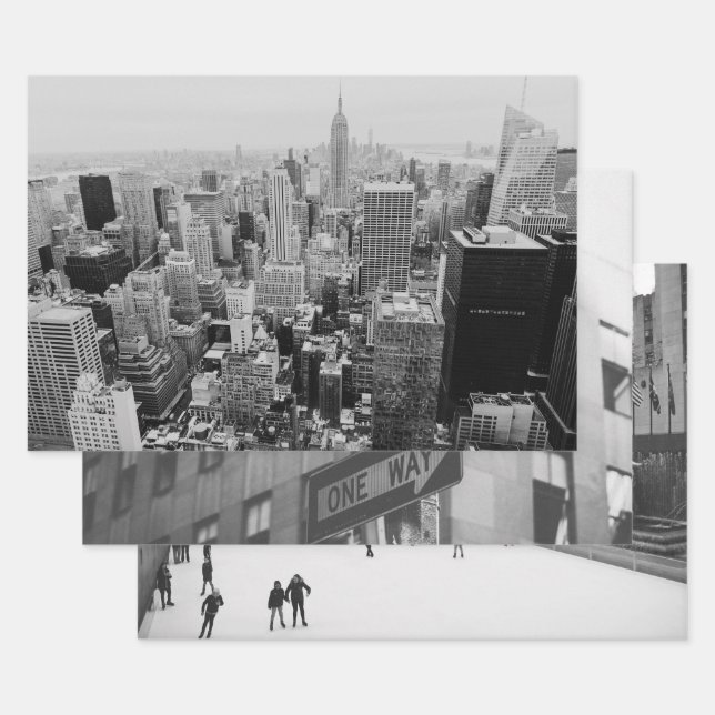 Set New Yorker Schwarz-Weiß-Fotos Geschenkpapier Set (Set)