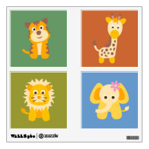 Set niedlicher Safari-Tiere