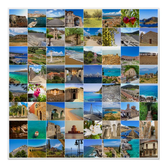 Set Peloponnes Foto, Griechenland, Europa Poster (Vorderseite)