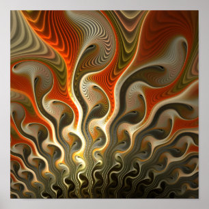 Set-Phaser Abstrakte Flammen Poster