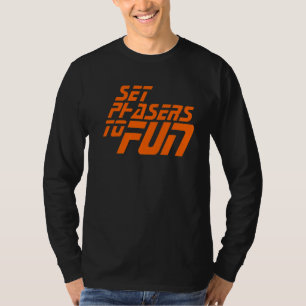 Set-Phaser zum Spaß eines Raumes und Sci-Fi-Lüfter T-Shirt