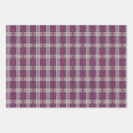 Set "Plum Squares" Geschenkpapier Set