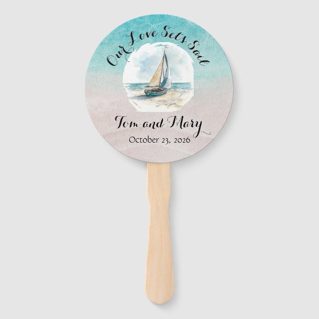 Set Sail Hand Fans Fächer (Vorderseite)