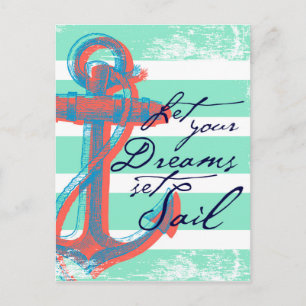 Set Sail lass Postkarte